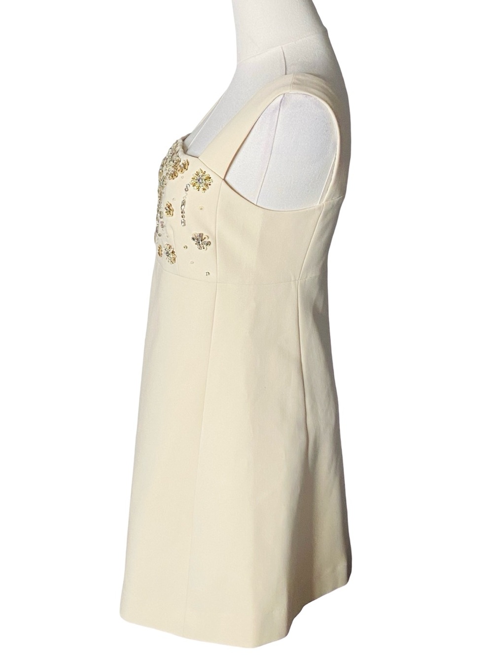 LDTJ Italy Beaded Gem Embellished Mini Dress Ivory Cream Size M
Coquette - Picture 6 of 10
